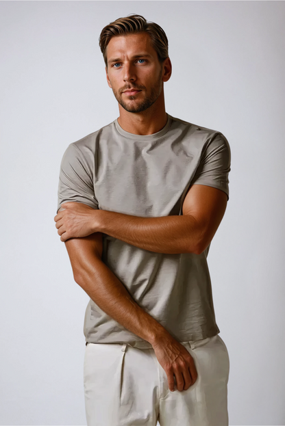 Signature Supima T-shirt – Taupe