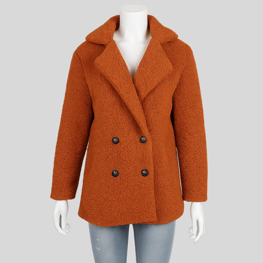 Women’s Fuzzy Button-Up Coat | Winter