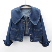 Women’s Oversized Collar Denim Jacket | Casual