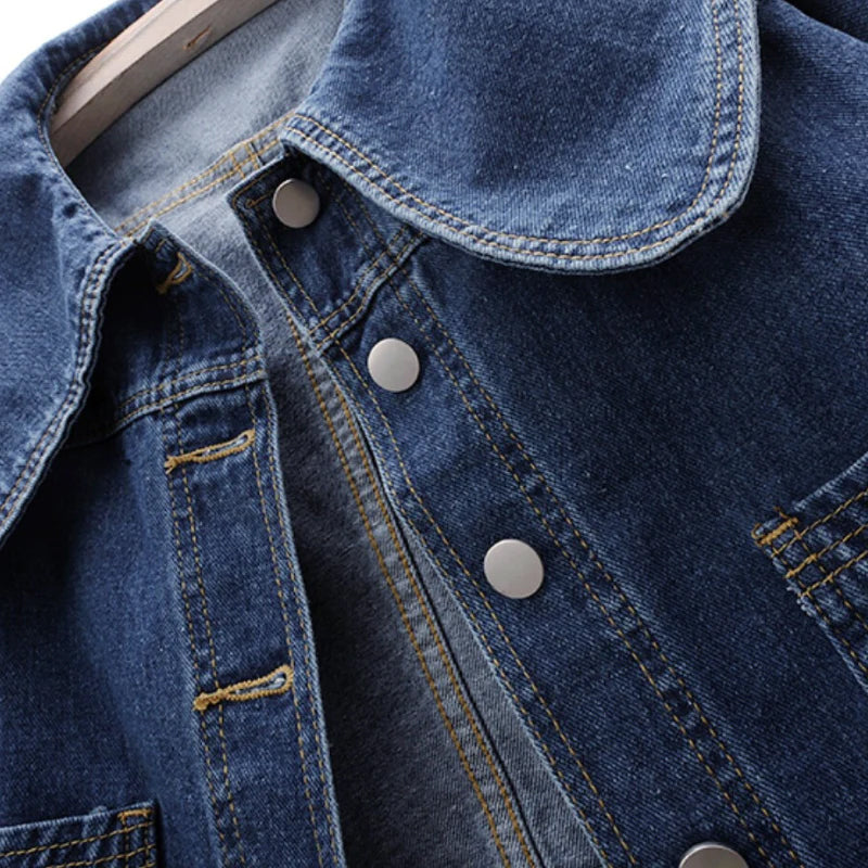 Women’s Oversized Collar Denim Jacket | Casual