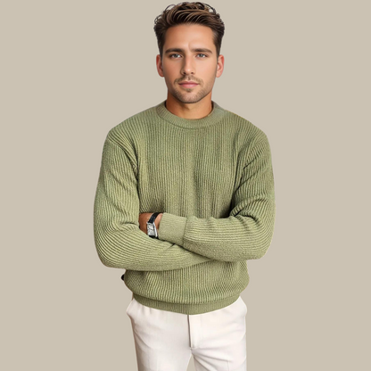 Van Leeuwen Sweater | Gebreide trui met ronde hals voor mannen