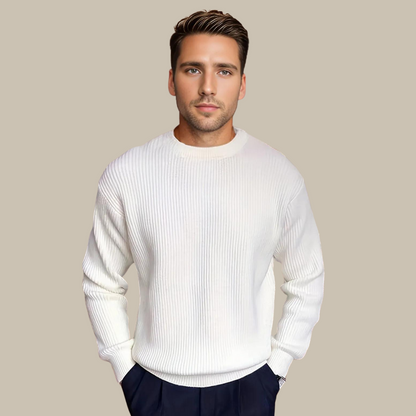 Van Leeuwen Sweater | Gebreide trui met ronde hals voor mannen