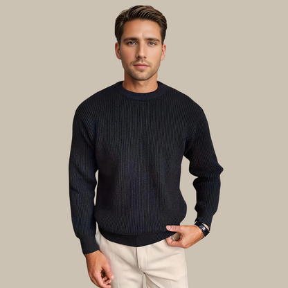 Van Leeuwen Sweater | Gebreide trui met ronde hals voor mannen