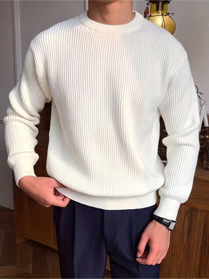 Van Leeuwen Sweater | Gebreide trui met ronde hals voor mannen