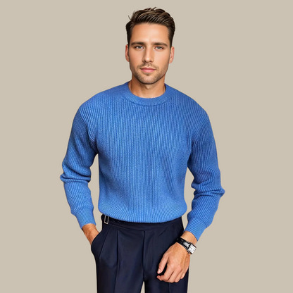 Van Leeuwen Sweater | Gebreide trui met ronde hals voor mannen