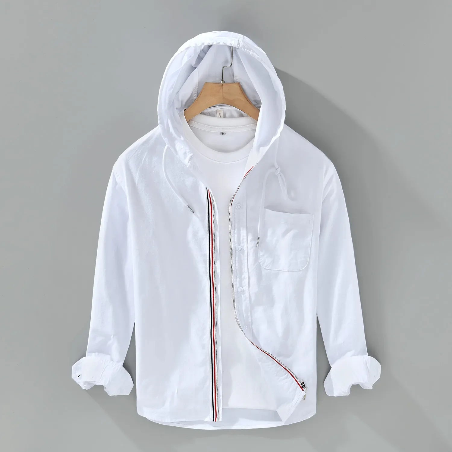 Nurozis | Striped Zip Cotton Shirt