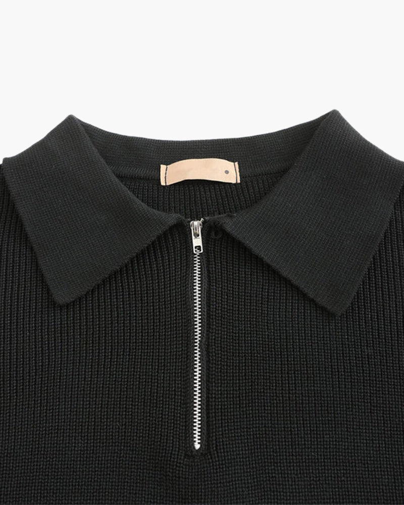 Nurozis | Knitted Zip-Up Sweater