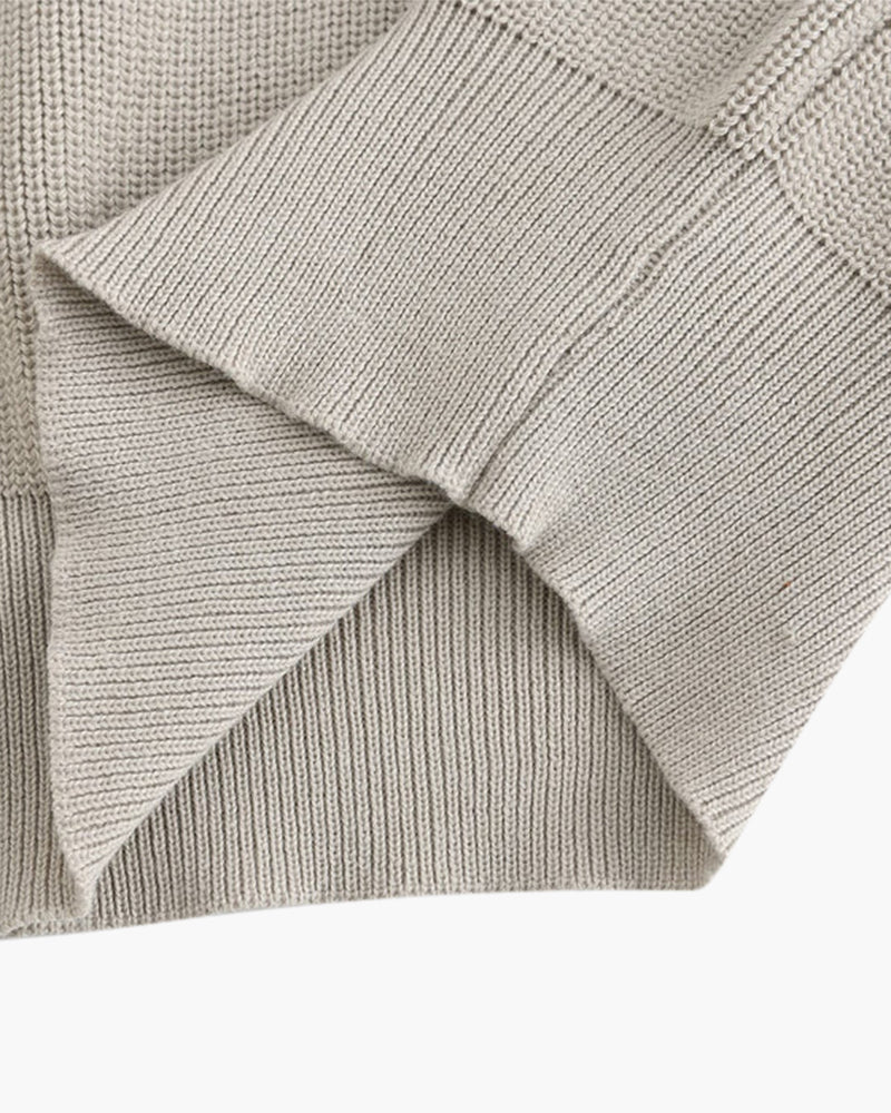 Nurozis | Knitted Zip-Up Sweater