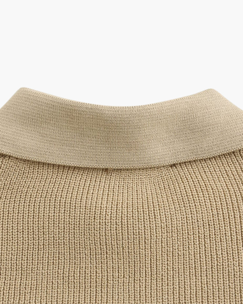 Nurozis | Knitted Zip-Up Sweater