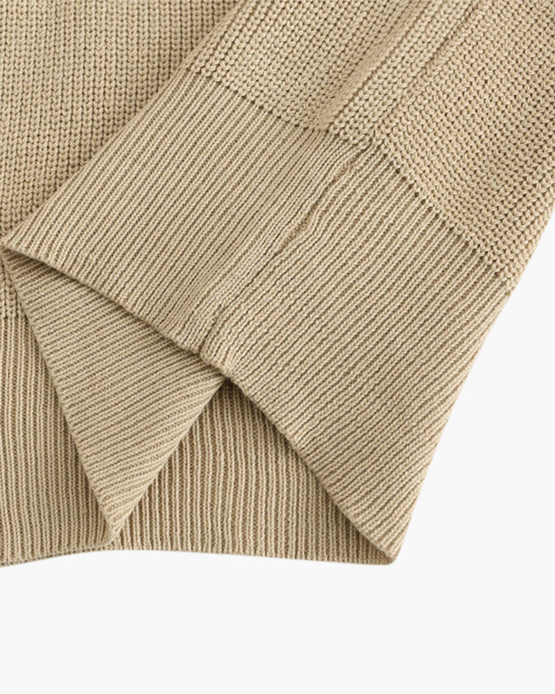 Nurozis | Knitted Zip-Up Sweater