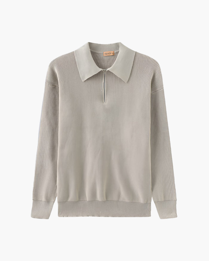 Nurozis | Knitted Zip-Up Sweater