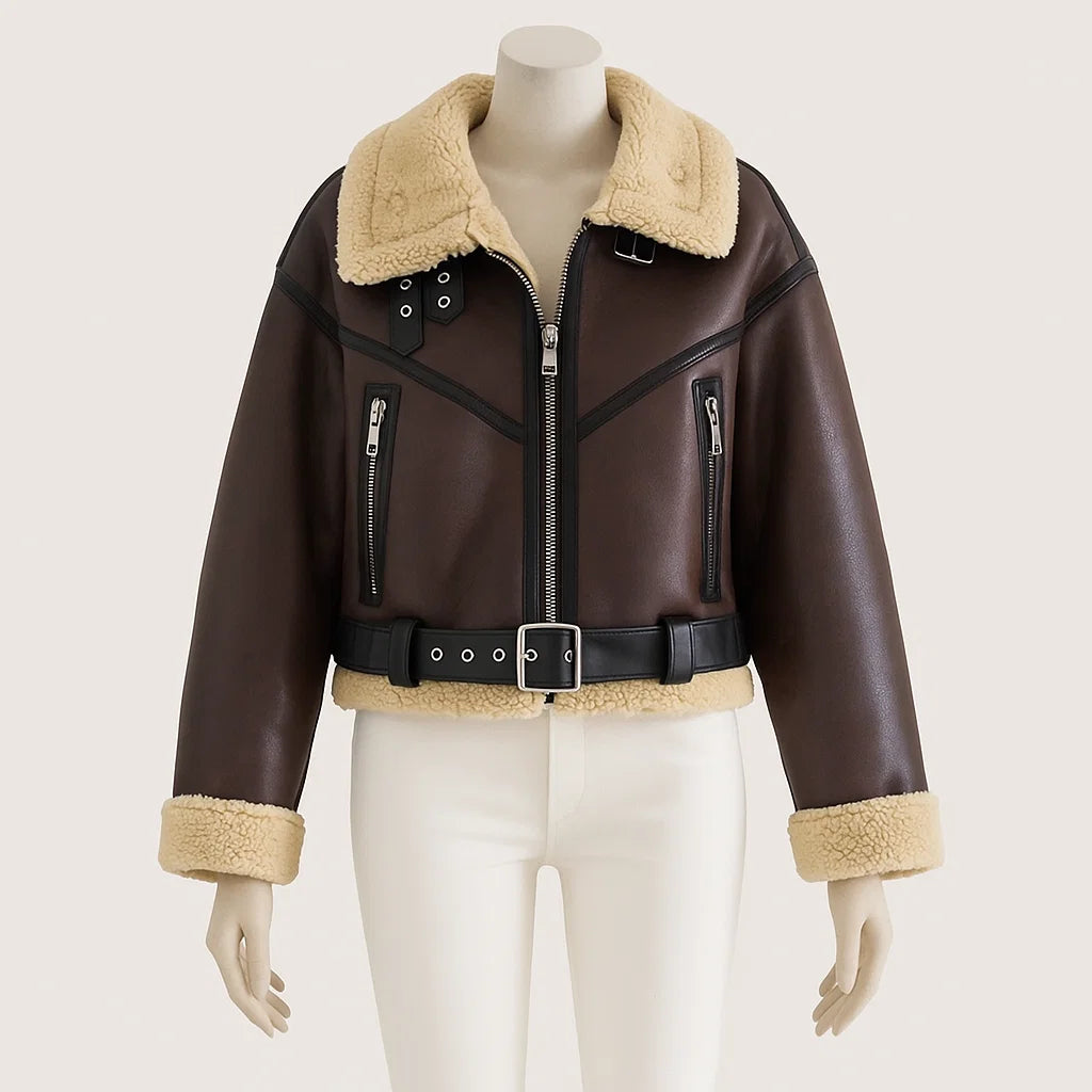 Women’s Belted Flight Jacket | Warm