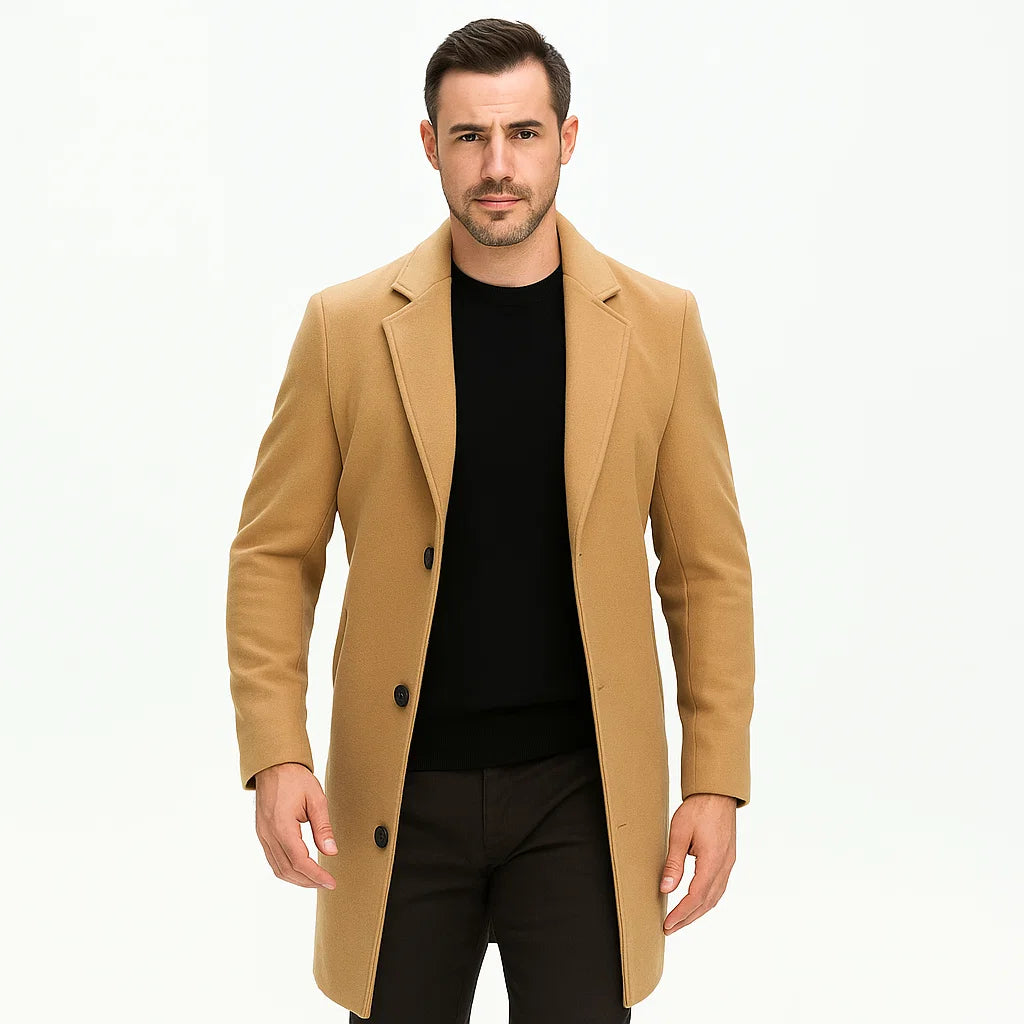 Men’s Camel Wool Coat | Classic