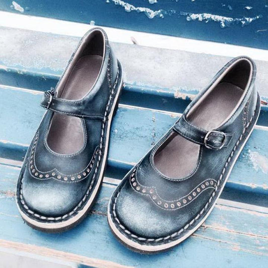 DAMESKLASSIEKER ROND-TEEN GESP SCHOENEN | COMFORTABEL