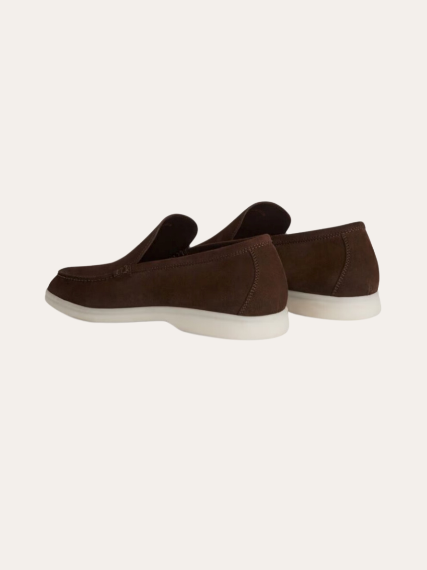 Refined Suede Loafers - Dark Brown