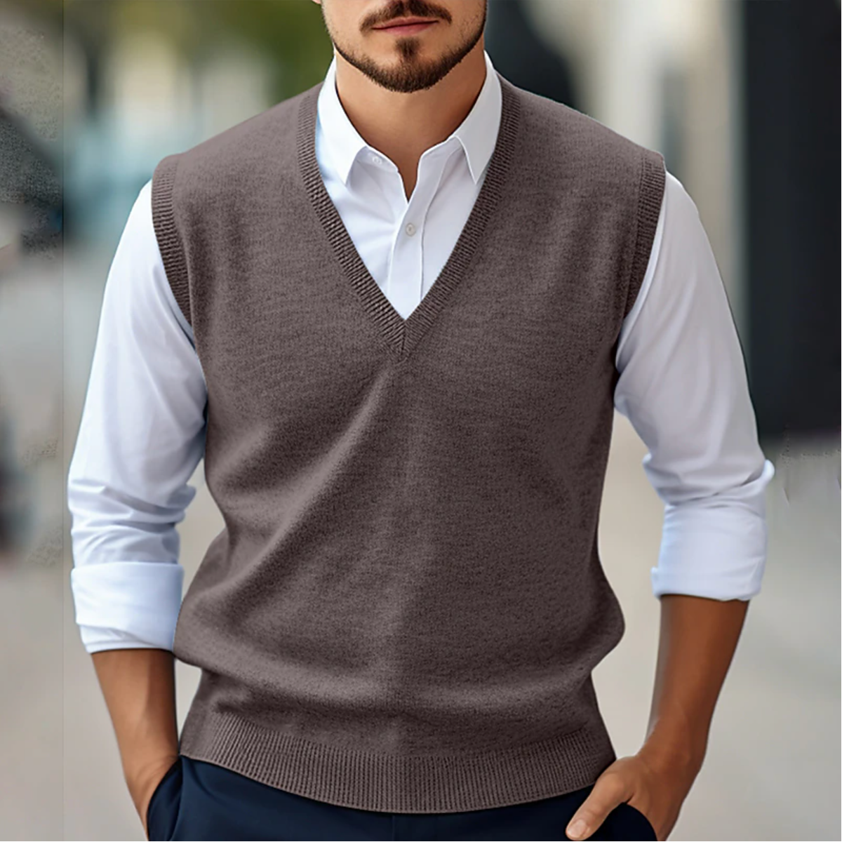 Nurozis | Sleeveless V-Neck Jumper for Effortless Style and Versatile Comfort