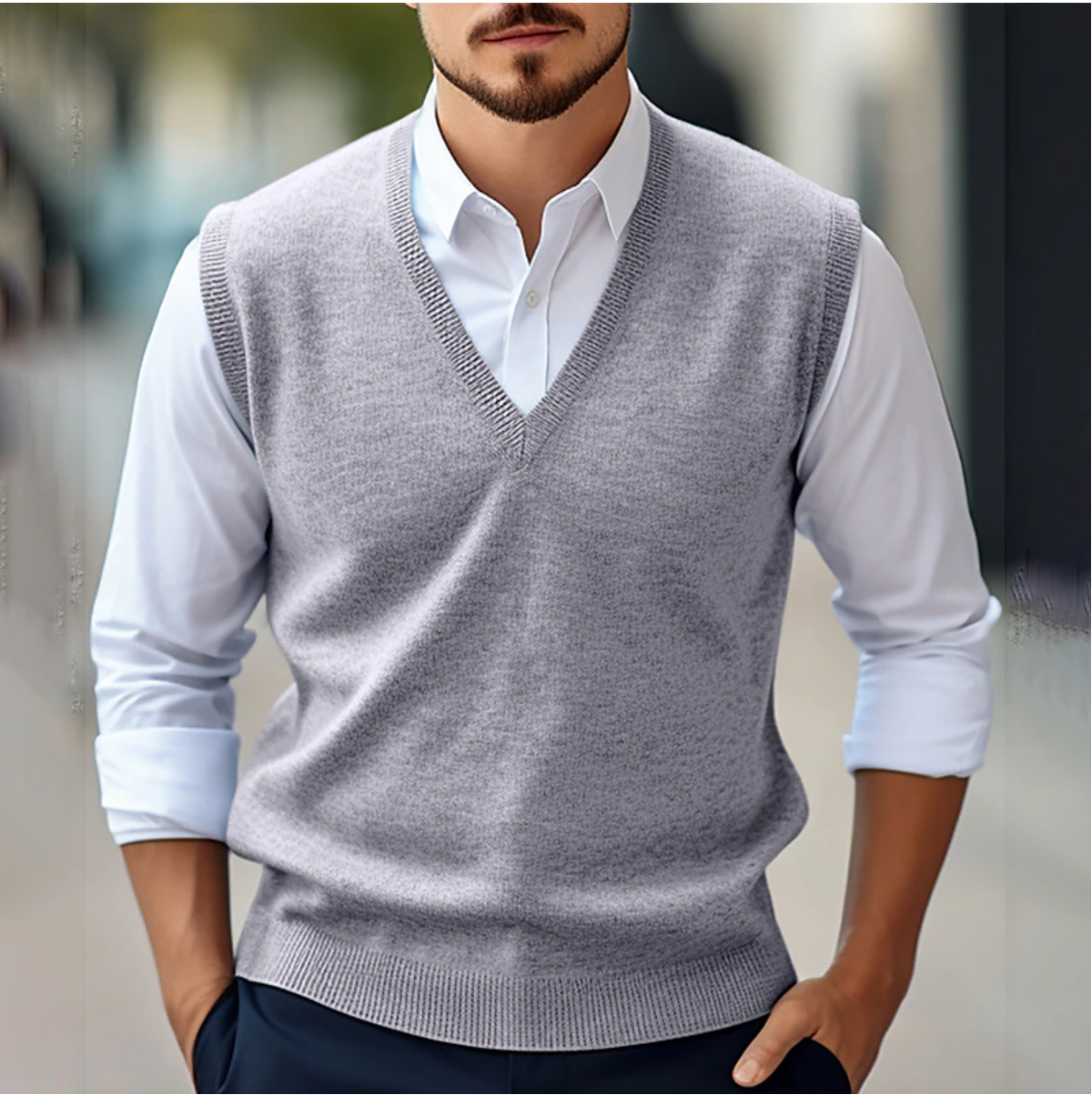 Nurozis | Sleeveless V-Neck Jumper for Effortless Style and Versatile Comfort