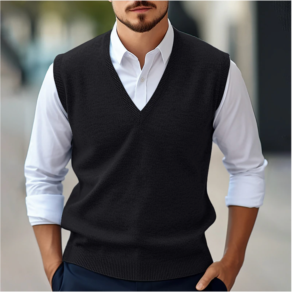 Nurozis | Sleeveless V-Neck Jumper for Effortless Style and Versatile Comfort