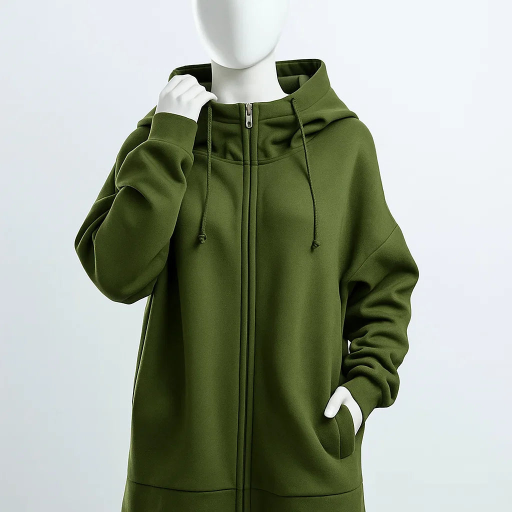Women’s Long Zip Hoodie | Casual