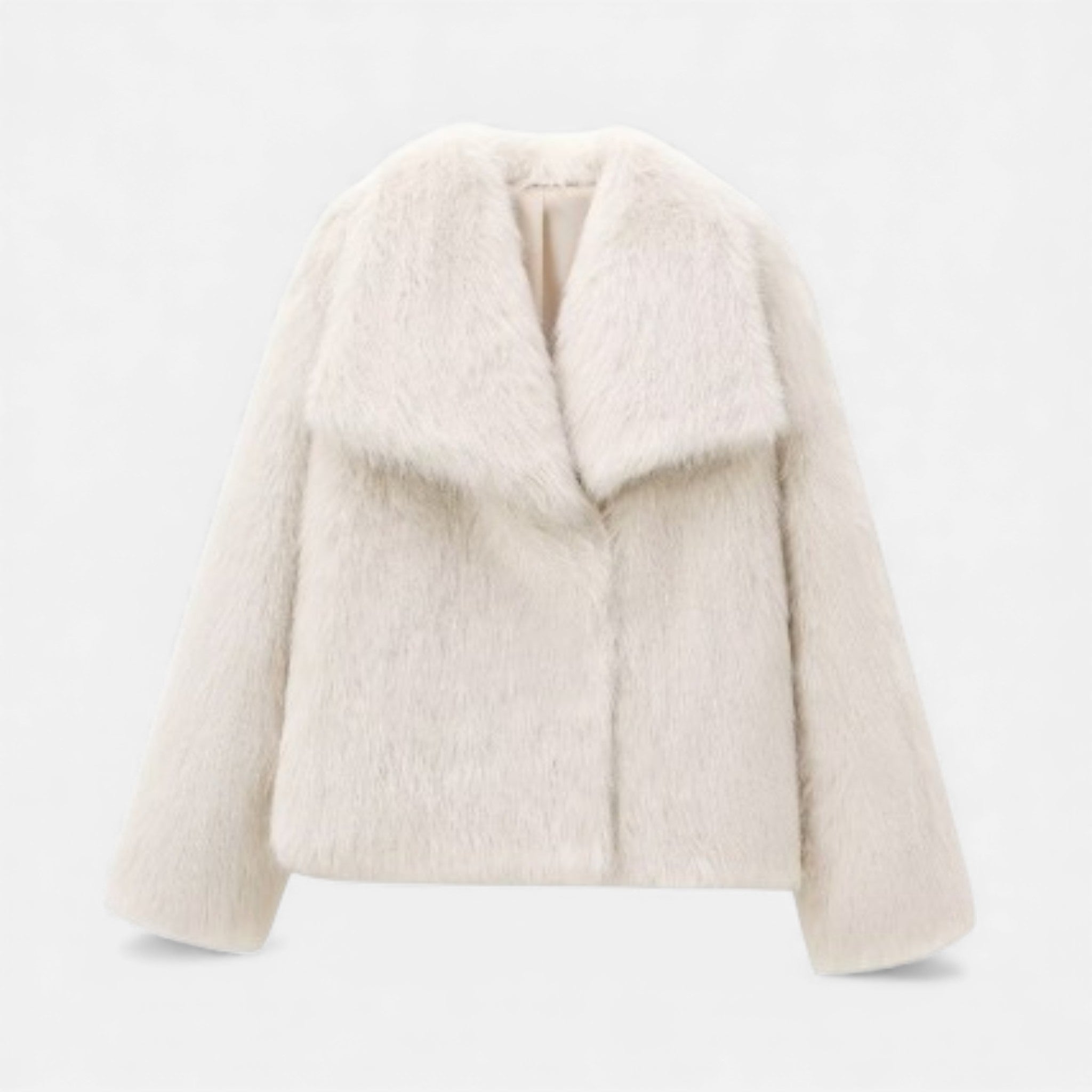 Women’s Elegant Faux-Fur Lapel Jacket