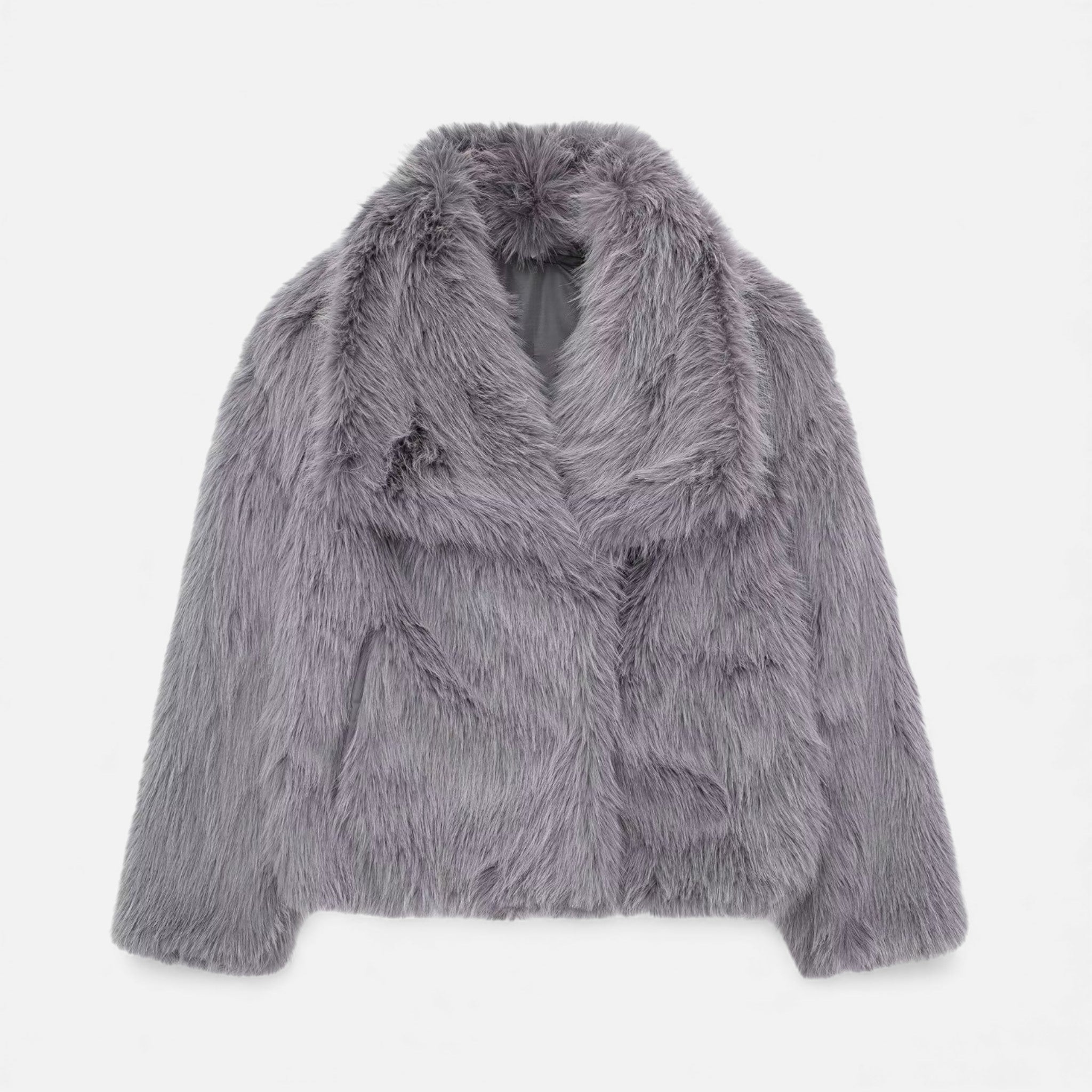 Women’s Elegant Faux-Fur Lapel Jacket