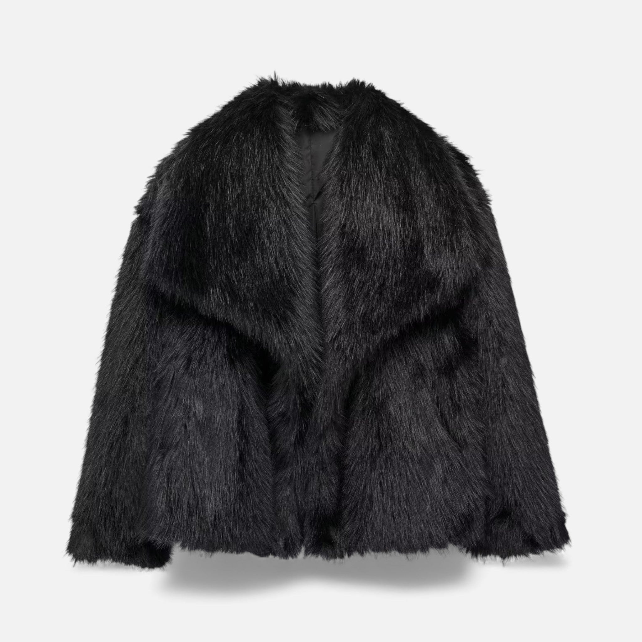 Women’s Elegant Faux-Fur Lapel Jacket