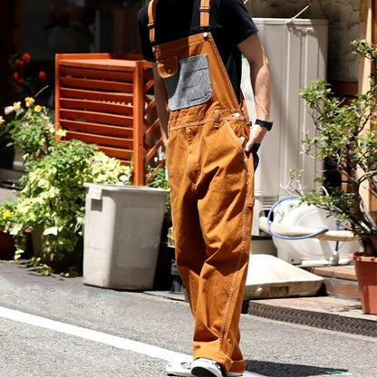 Heren Casual Vintage Cargo Overalls met meerdere zakken