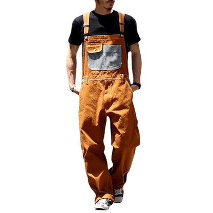 Heren Casual Vintage Cargo Overalls met meerdere zakken
