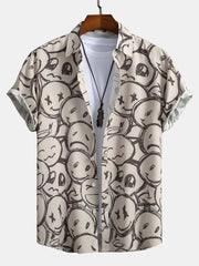 Nurozis | Men’s Smiley Print Short-Sleeve Shirt