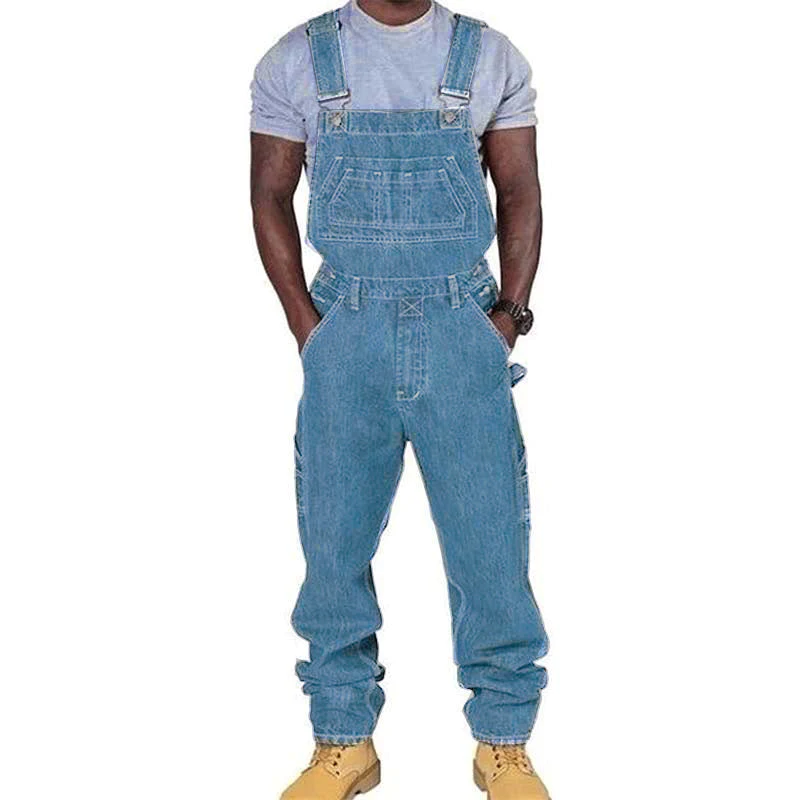 Men's Casual Denim Multi-pocket Overall
