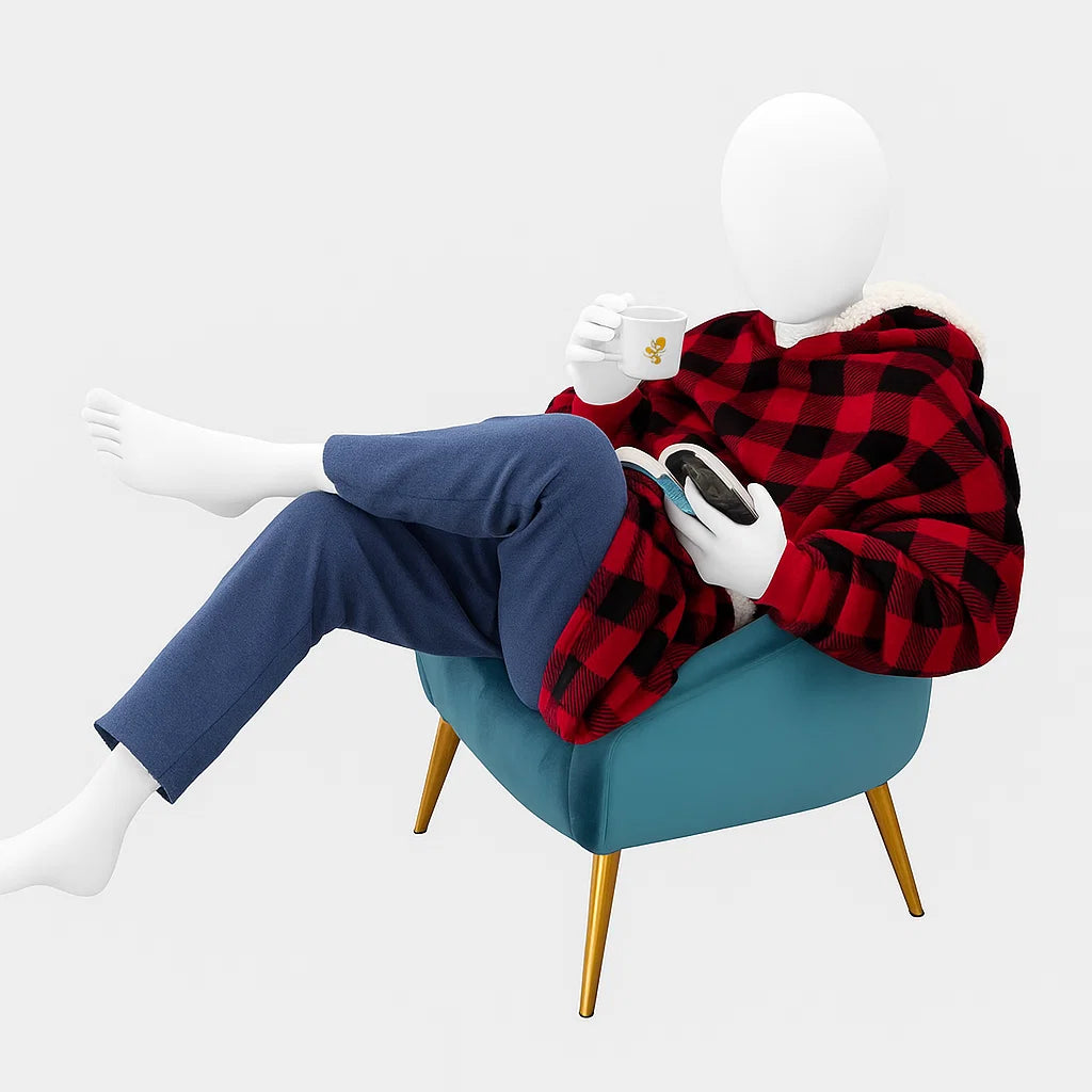 Unisex Plaid Oversized Hoodie | Comfy