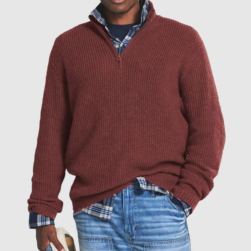 Marco | Casual heren sweater met rits