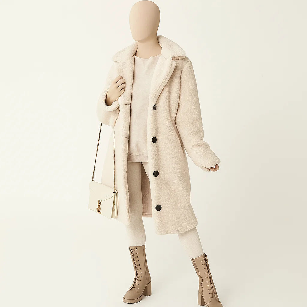 Women’s Button-Front Overcoat | Stylish