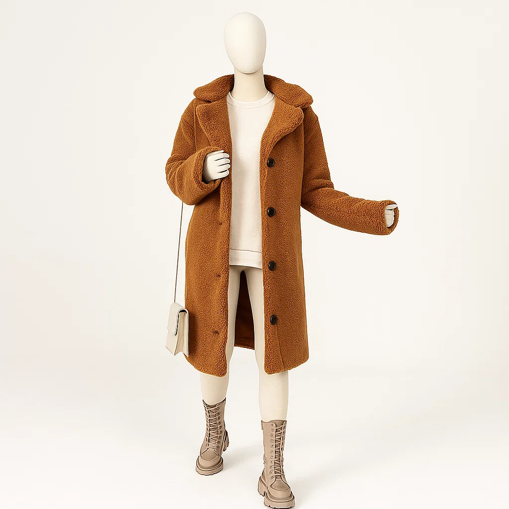 Women’s Button-Front Overcoat | Stylish