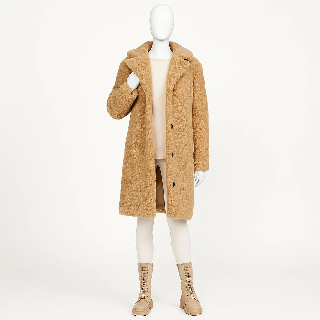 Women’s Button-Front Overcoat | Stylish
