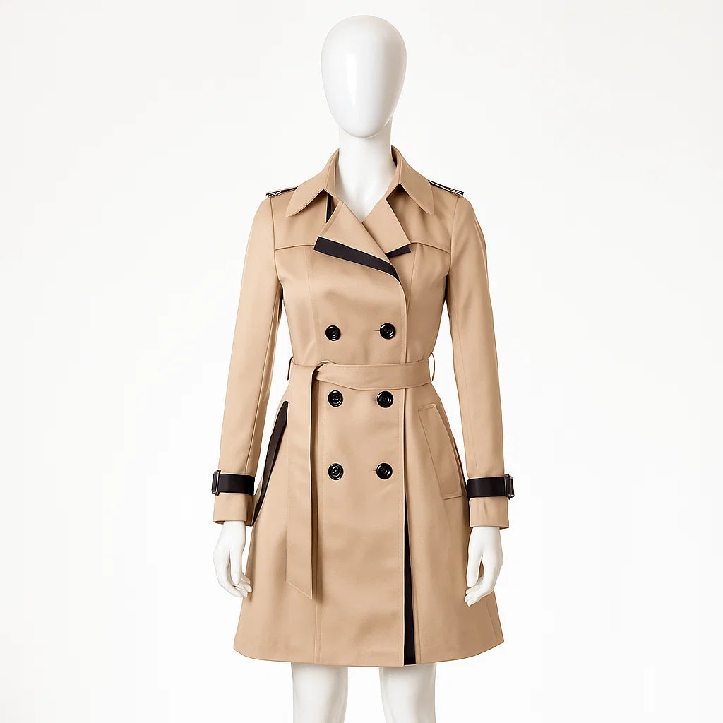 Women’s Double-Breasted Trench Coat | Elegant