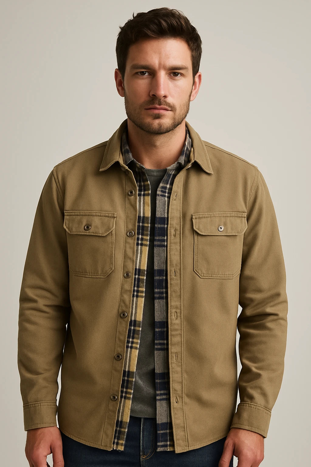 Refined Waxed Canvas Jacket for Men