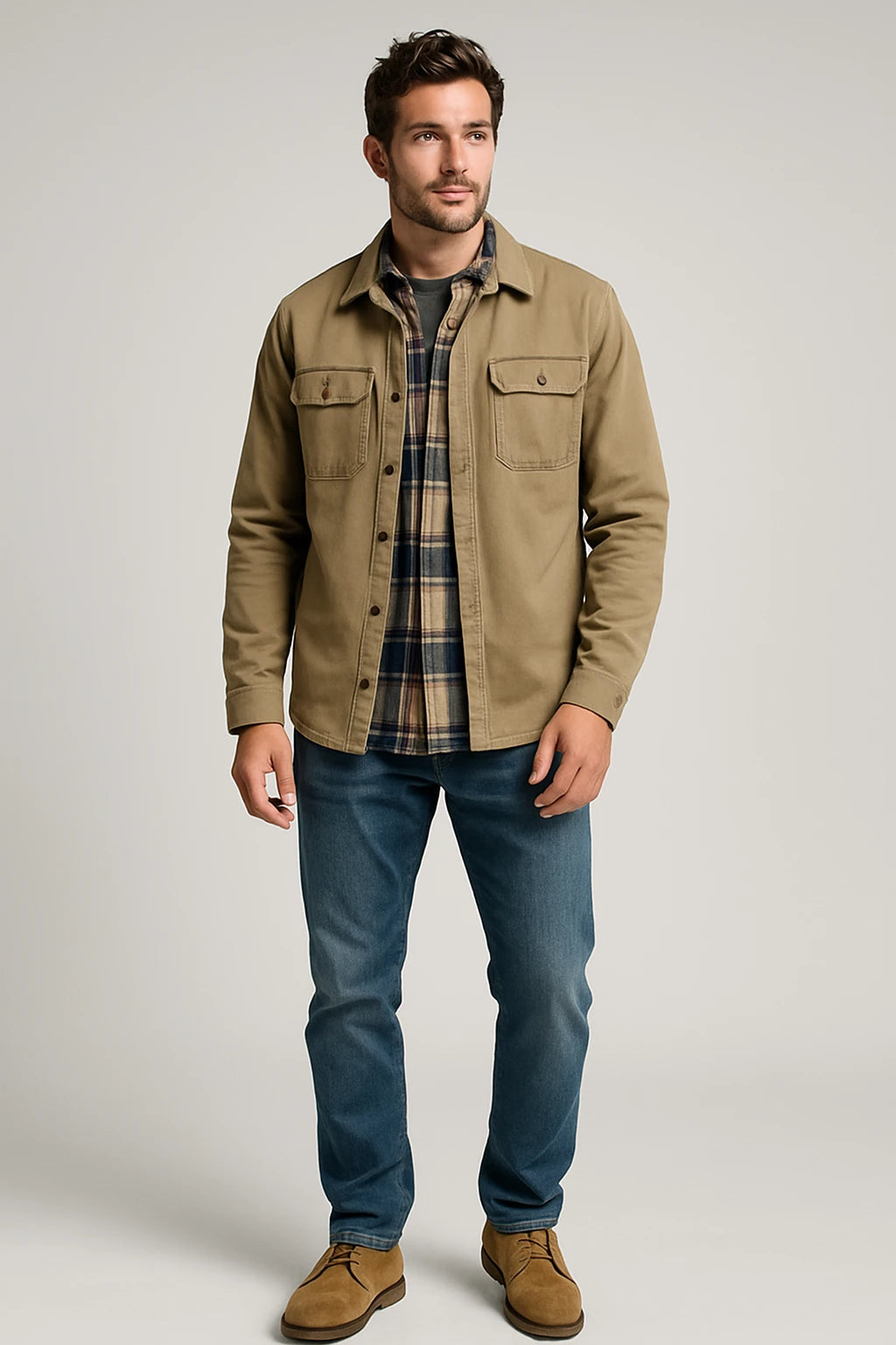 Refined Waxed Canvas Jacket for Men
